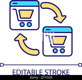 Webpages transition RGB color icon Stock Vector