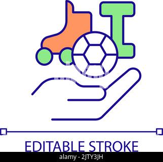 Classroom fitness activities RGB color icon Stock Vector