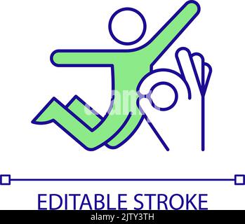 Maintaining physical and emotional wellness RGB color icon Stock Vector