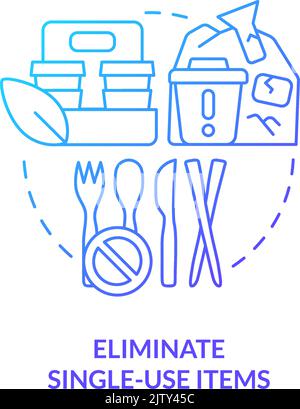Eliminate single-use items concept icon Stock Vector Image & Art - Alamy