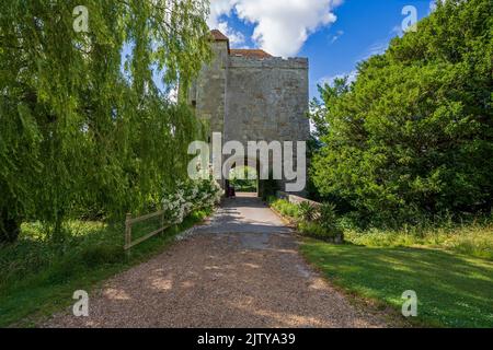 The entrance gatehouse to Michelham Priory, East Sussex, UK Stock Photo