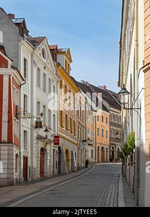 Neissstrasse, Old Town, Görlitz (Goerlitz), Germany Stock Photo
