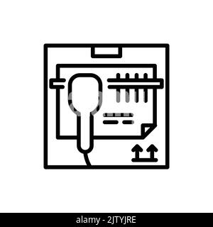 Barcode reading olor line icon. Pictogram for web page Stock Vector