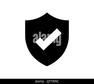 Web Security system abstract technology logo design. Shield check mark. Network tech, digital, protecting business and financial data vector design. Stock Vector