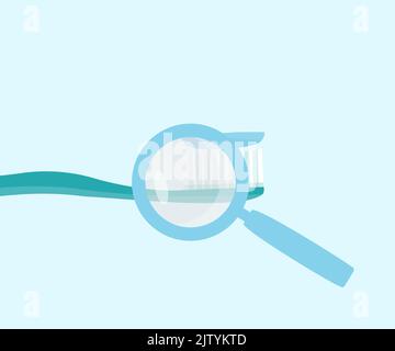 Dental hygiene logo design. Dental hygiene and equipment checkup with teeth model, oral cavity causing caries, plaque, gingivitis, pyorrhea. Stock Vector