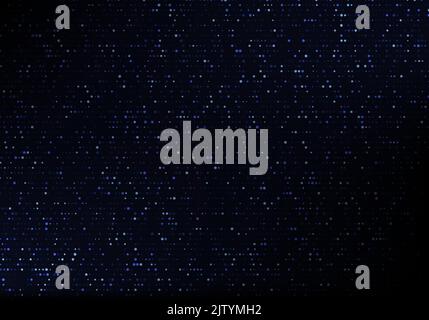 Abstract blue dotted particles pattern on black background digital technology style. Vector illustration Stock Vector