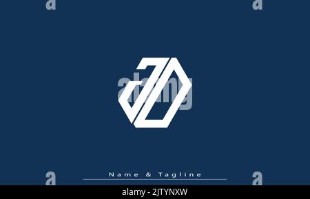 Alphabet letters Initials Monogram logo JD , DJ Stock Vector