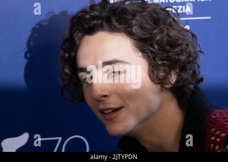 Lido Di Venezia, Italy. 02nd Sep, 2022. Timothee Chalamet attends the photocall for 'Bones And All' at the 79th Venice International Film Festival on September 02, 2022 in Venice, Italy. © Photo: Cinzia Camela. Credit: Independent Photo Agency/Alamy Live News Stock Photo