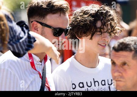 Lido Di Venezia, Italy. 02nd Sep, 2022. Timothee Chalamet leaves the photocall for 'Bones And All' at the 79th Venice International Film Festival on September 02, 2022 in Venice, Italy. © Photo: Cinzia Camela. Credit: Live Media Publishing Group/Alamy Live News Stock Photo