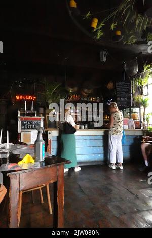 Alchemia an historic pub/ club in the Jewish area of Krakow, Poland, Europe Stock Photo