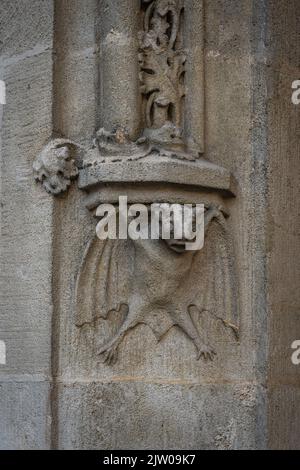 Bat relief detail at the Old Town Hall - Bratislava, Slovakia Stock Photo