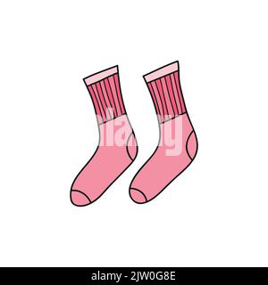 A pair of comfortable pink socks vector color drawing or illustration Stock  Vector Image & Art - Alamy