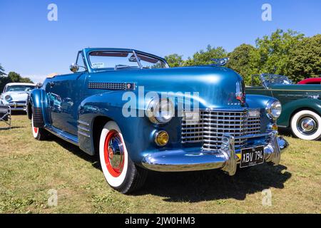 1941 Cadillac Series 62 Convertible Coupe ‘XBV 194’ on display at the American Auto Club Rally of the Giants, held at Blenheim Palace on the 10 July 2 Stock Photo