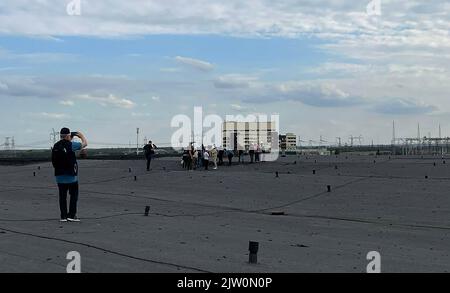 Enerhodar, Ukraine. 01st Sep, 2022. Members of International Atomic Energy Agency (IAEA) inspect the Zaporizhzhia Nuclear Power Plant in Enerhodar, southeastern Ukraine on Thursday, September 1, 2022. A U.N. IAEA inspection team arrived Thursday - amid fighting between Russian and Ukrainian forces - at Ukraine's Zaporizhzhia nuclear power plant on a mission to safeguard it from catastrophe. Photo by (IAEA) Press Office/UPI Credit: UPI/Alamy Live News Stock Photo