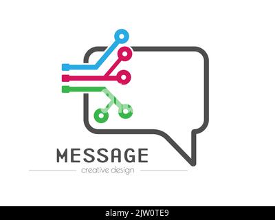 An email message. A speech bubble for communication and dialogue. Flat style Stock Vector