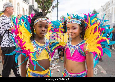 Notting Hill Carnival 2022 returns to London after 3 years due to the pandemic.   Image shot on 28th Aug 2022.  © Belinda Jiao   jiao.bilin@gmail.com Stock Photo