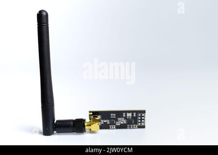 Receiver or transmitter module NRF24L01 on a white background Stock ...