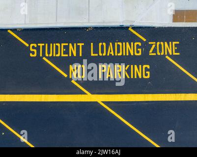 Overhead photo of Student Loading Zone at a typical school Stock Photo ...