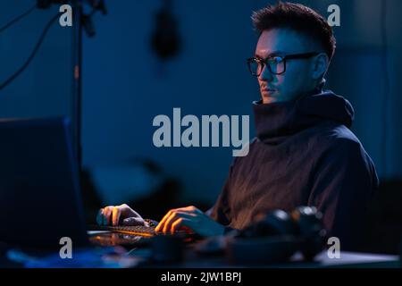 hacker using computer virus for cyber attack Stock Photo