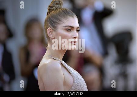 Venezia, Italy. 02nd Sep, 2022. Guests arrive for the 'Bones And All' red carpet at the 79th Venice International Film Festival on September 02, 2022 in Venice, Italy. Photo by Rocco Spaziani/UPI Credit: UPI/Alamy Live News Stock Photo