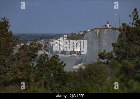 Ault, Onival vu des falaises au niveau du bois de Cise Stock Photo