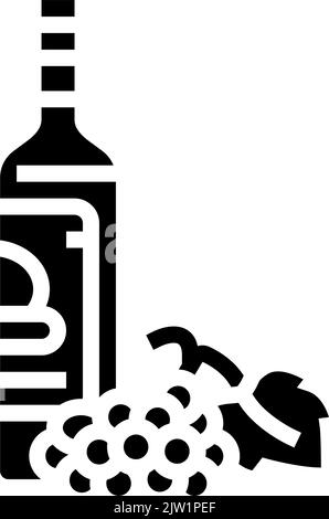 green grapes bunch glyph icon vector illustration Stock Vector Image ...