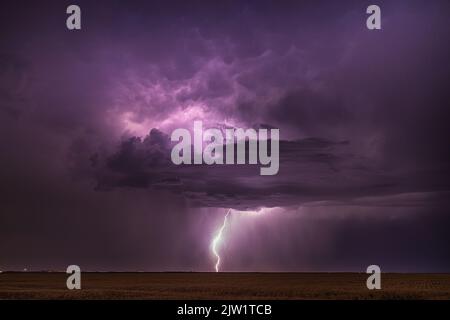 Storrmy farm landscape near Grinnell, Kansas Stock Photo