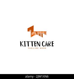 Simple abstract pet logo design. Luxury illustration of pet logo. Vector format. Stock Vector