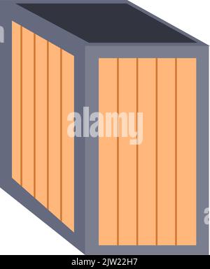 Waste bin with metal and wooden parts, vector Stock Vector