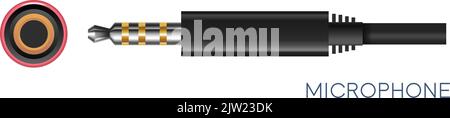 Microphone type of connector for gadgets vector Stock Vector