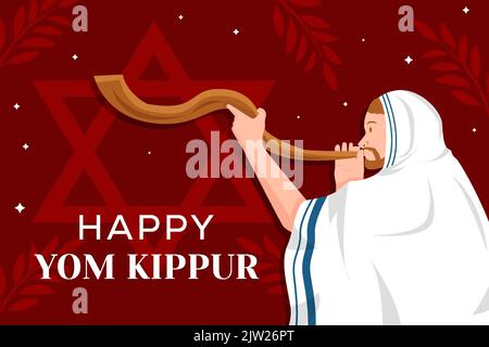 yom kippur day celebration illustration background Stock Vector