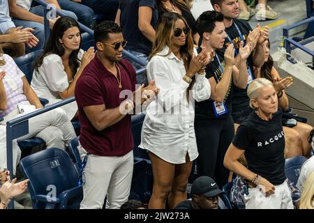 Russell Wilson and Ciara at the 2022 US Open, Friday, Sep. 2, 2022