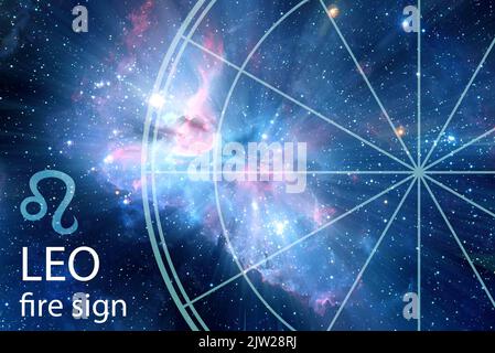 astrology symbol of the zodiac sign of Leo Stock Photo