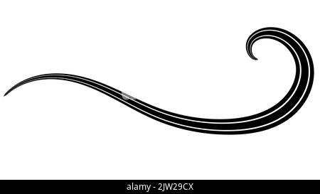 Vector Swish Line Pattern Swoosh wave shape icon, line logo wavy, river clean water Stock Vector ...