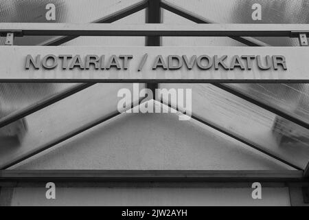 Lettering Notary's Office Advocacy Stock Photo - Alamy