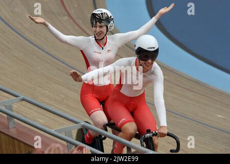 Sophie Unwin Of England Along With Her Pilot Georgia Holt In The Women 