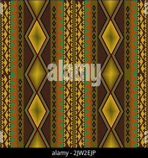 Ornament, mosaic, ethnic, folk pattern. It is made in bright, juicy, perfectly matching colors. Stock Vector