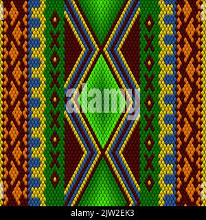 Seamless, ethnic, folk, national pattern, ornament. Created for decoration and design. Stock Vector