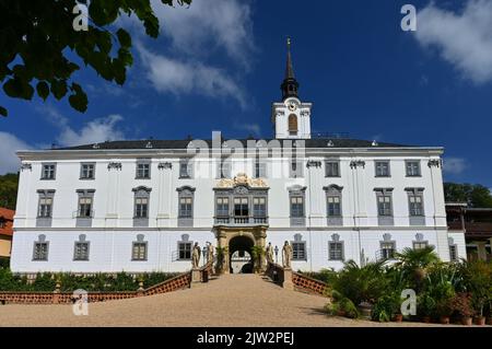 Lysice - A beautiful old castle in the Czech Republic. A summer sunny day and a tip for a family trip, a popular tourist spot. Stock Photo