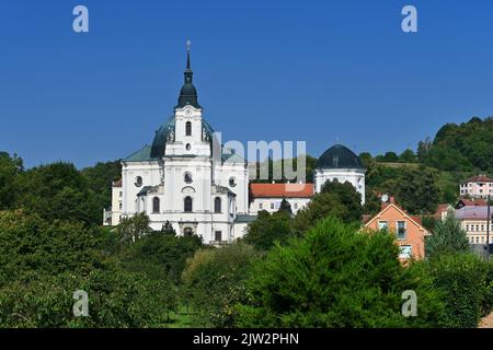 Lysice - A beautiful old castle in the Czech Republic. A summer sunny day and a tip for a family trip, a popular tourist spot. Stock Photo