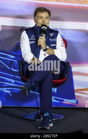 September 3, 2022, Rome, Netherlands: CAPITO Jost, Chief Executive Officer of Williams Racing, portrait, team principal press conference during the Formula 1 Heineken Dutch Grand Prix 2022, 15th round of the 2022 FIA Formula One World Championship from September 2 to 4, 2022 on the Zandvoort Circuit, in Netherlands, Belgium - Photo Antonin Vincent / Dppi/DPPI/LiveMedia. (Credit Image: © Antonin Vincent/LPS via ZUMA Press)