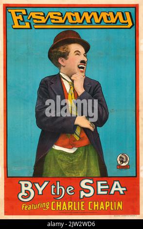 Charlie Chaplin By the Sea (Essanay, 1915) Stock Photo