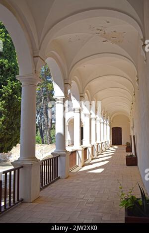 Monastery of the Holy Crosses in Aiguamurcia Tarragona Catalonia Spain Stock Photo