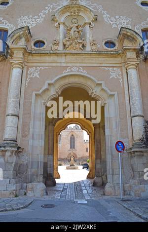 Monastery of the Holy Crosses in Aiguamurcia Tarragona Catalonia Spain Stock Photo