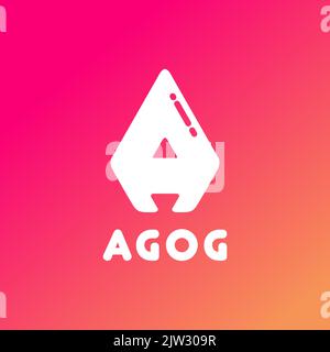 Modern Initials Letter A Unique Logo Vector Design Stock Vector