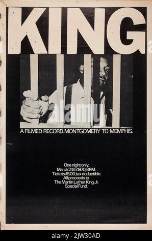 King A Filmed Record Montgomery to Memphis (1970 poster) Montgomery to Memphis is a 1970 American documentary film biography of Martin Luther King Jr. and his creation and leadership of the nonviolent campaign for civil rights and social and economic justice in the Civil Rights Movement. Stock Photo