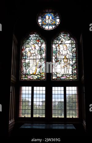 Stuart Style Window Stained glass windows, Mount Stuart, Isle of Bute, Scotland Stock Photo ...