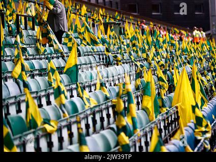 Norwich, UK. 03rd Sep, 2022. A general view of the ground before the Sky Bet Championship match between Norwich City and Coventry City at Carrow Road on September 3rd 2022 in Norwich, England. (Photo by Mick Kearns/phcimages.com) Credit: PHC Images/Alamy Live News Stock Photo