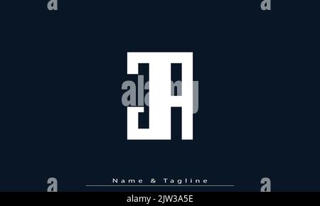 Alphabet letters Initials Monogram logo JA , AJ Stock Vector