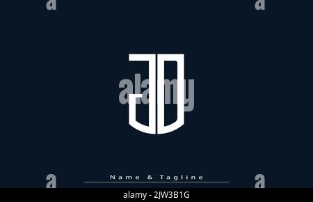 Alphabet letters Initials Monogram logo JD , DJ Stock Vector